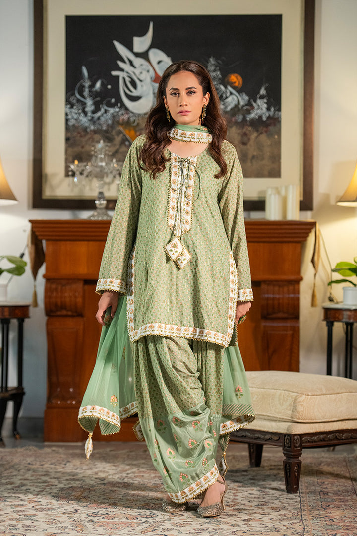 Dilruba | 3 Piece Kurta and Farshi Shalwar