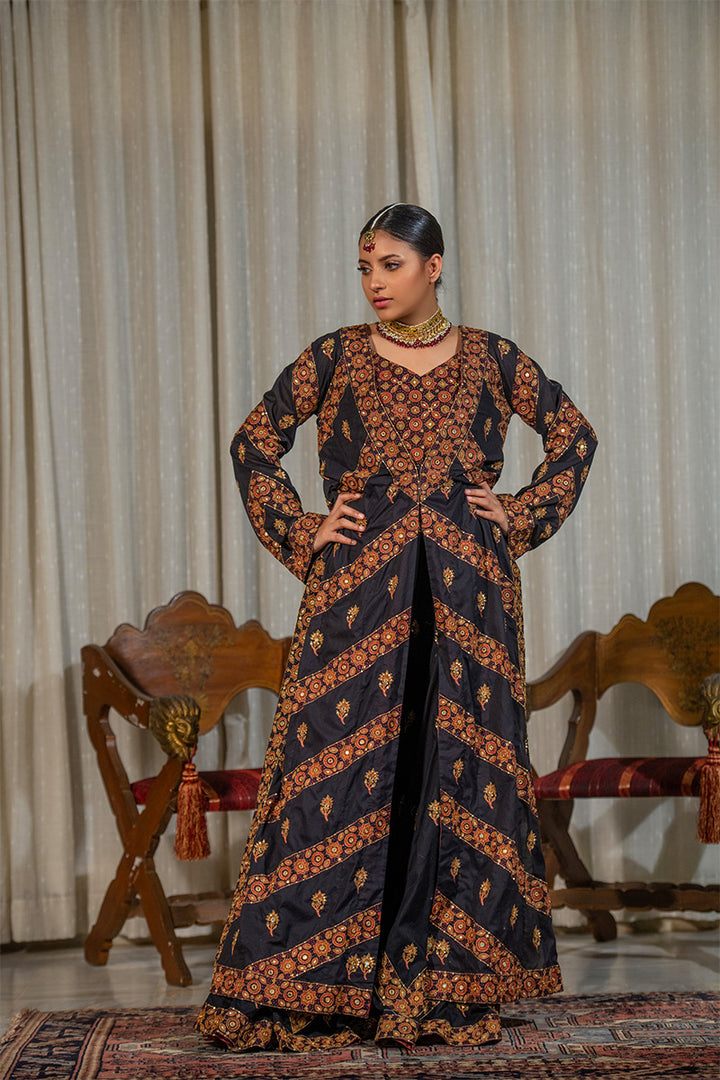 Gulmohar | 3 Piece Long Coat Suit