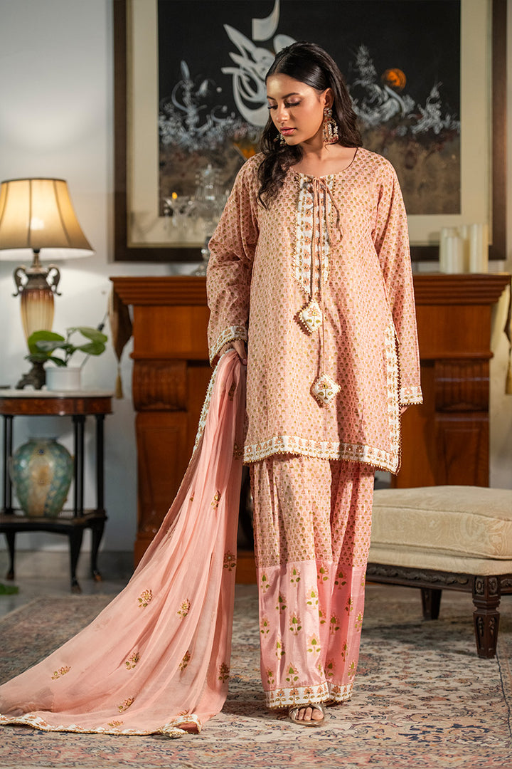 Gulbahar | 3 Piece Kurta and Farshi Shalwar Suit