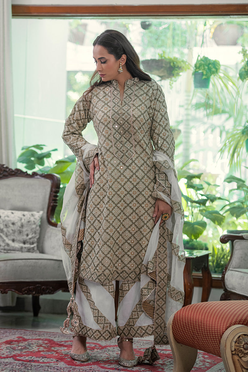 Zaytoon | 3 Piece Kurta Plazzo Suit