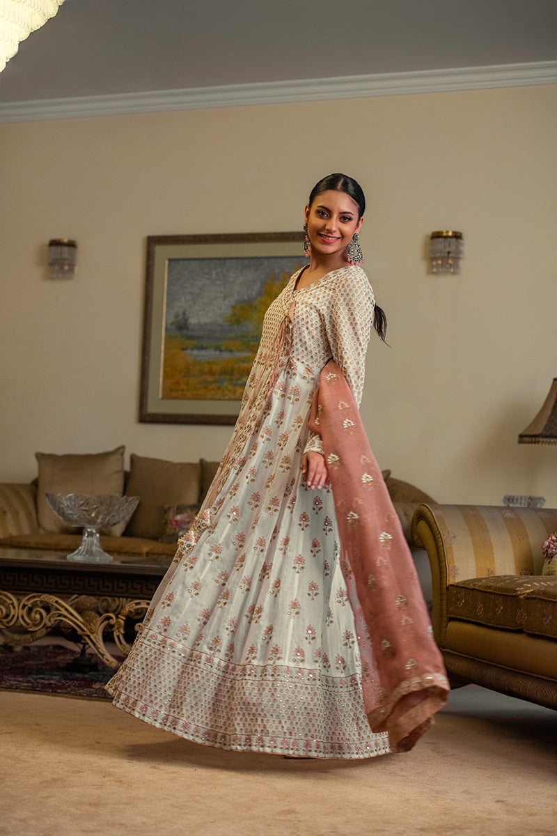 Pakeezah | Angrakha Style 3 Piece Suit