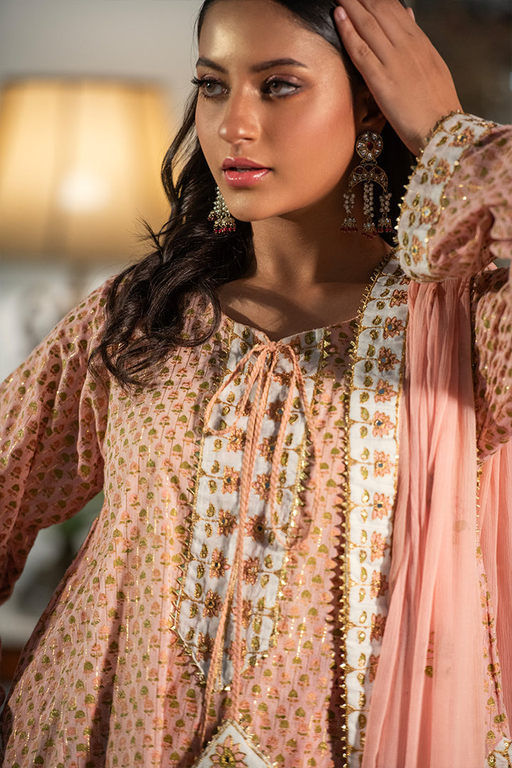 Gulbahar | 3 Piece Kurta and Farshi Shalwar Suit