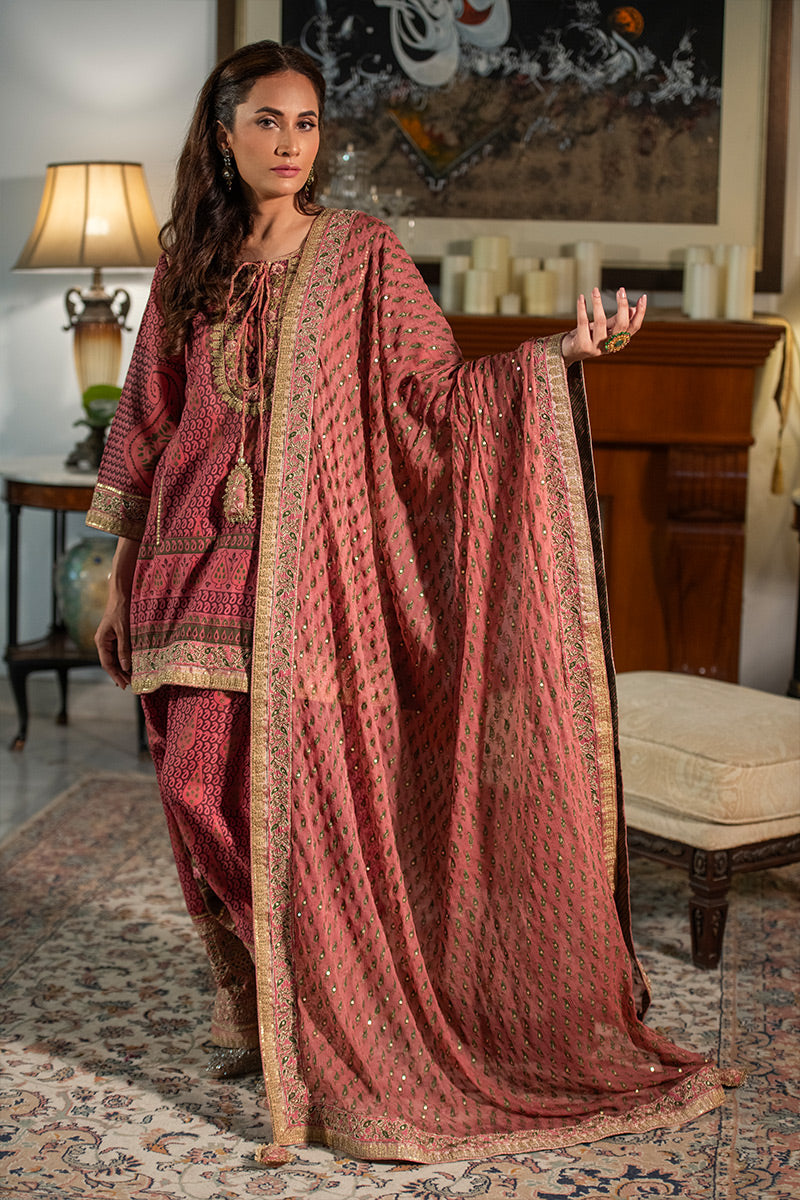 Bahar  | 3 Piece Kurta and Farshi Shalwar Suit