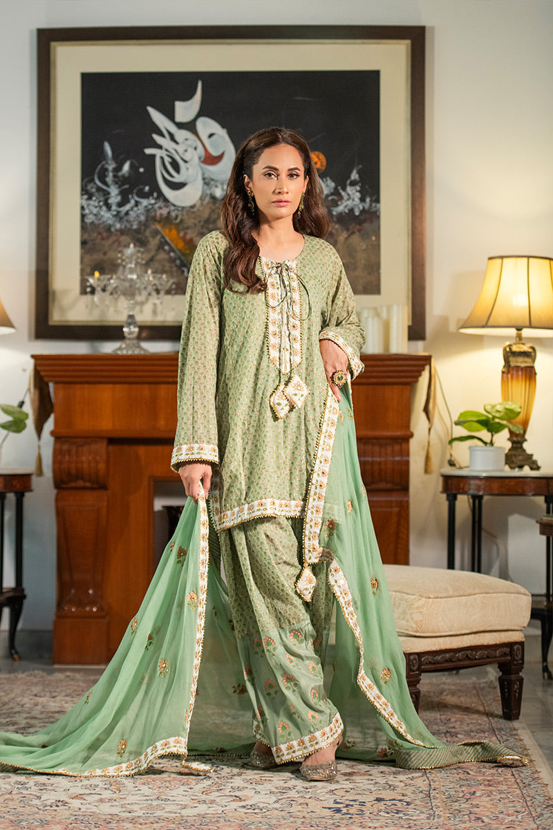 Dilruba | 3 Piece Kurta and Farshi Shalwar
