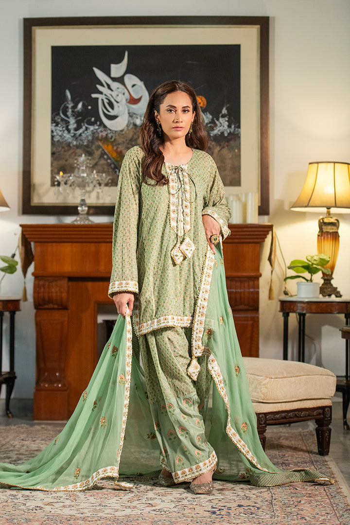 Dilruba | 3 Piece Kurta and Farshi Shalwar