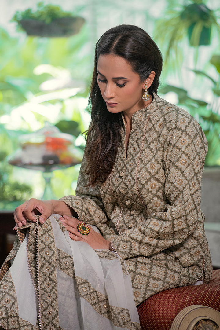 Zaytoon | 3 Piece Kurta Plazzo Suit