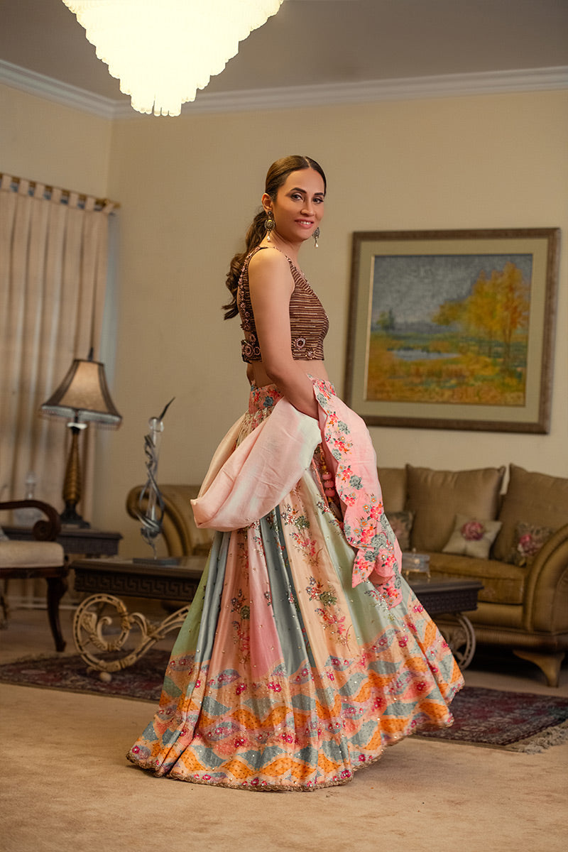Gulbadan | 3 Piece Lehnga Choli