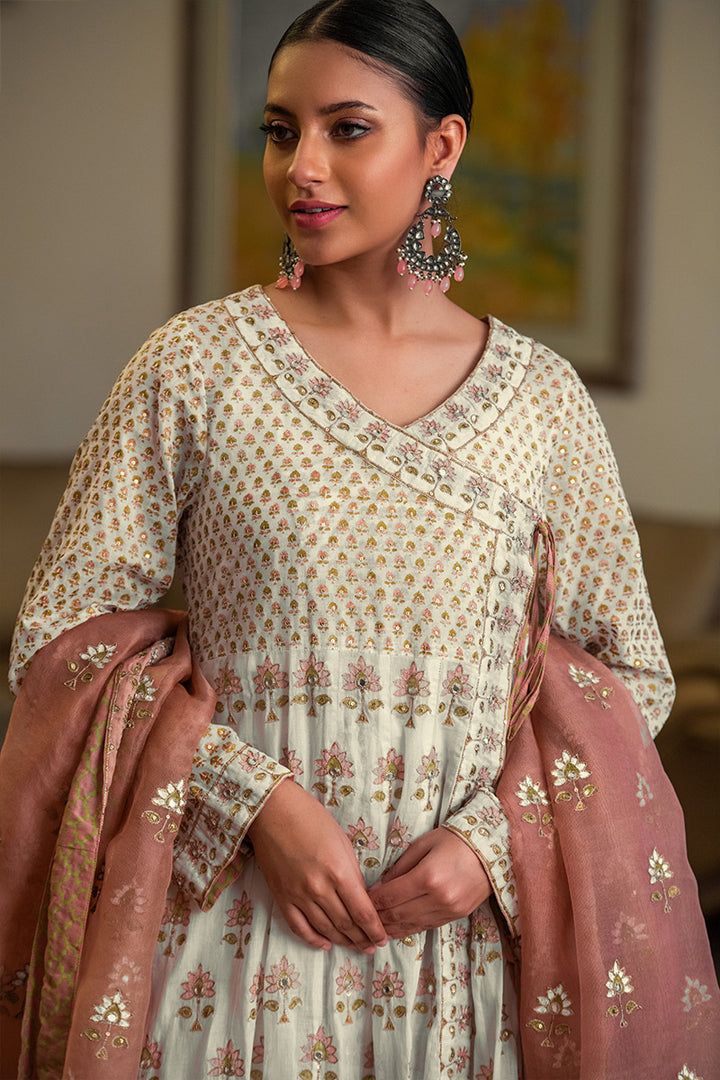 Pakeezah | Angrakha Style 3 Piece Suit