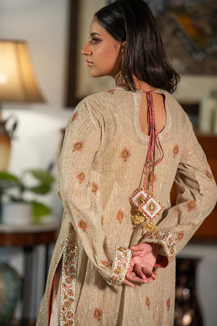 Purnoor | 3 Piece Kurta and Farshi Shalwar Suit