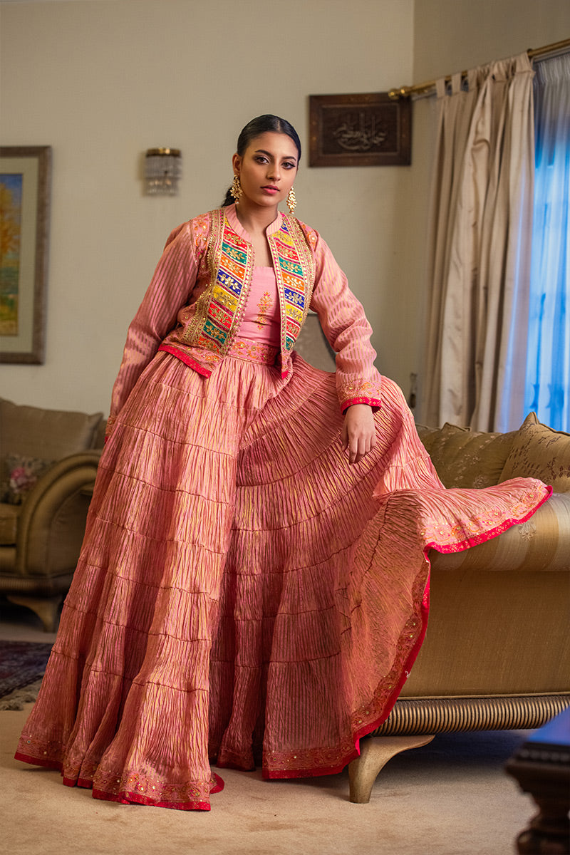 Gul-e-Rana | Lehenga Choli with a Koti