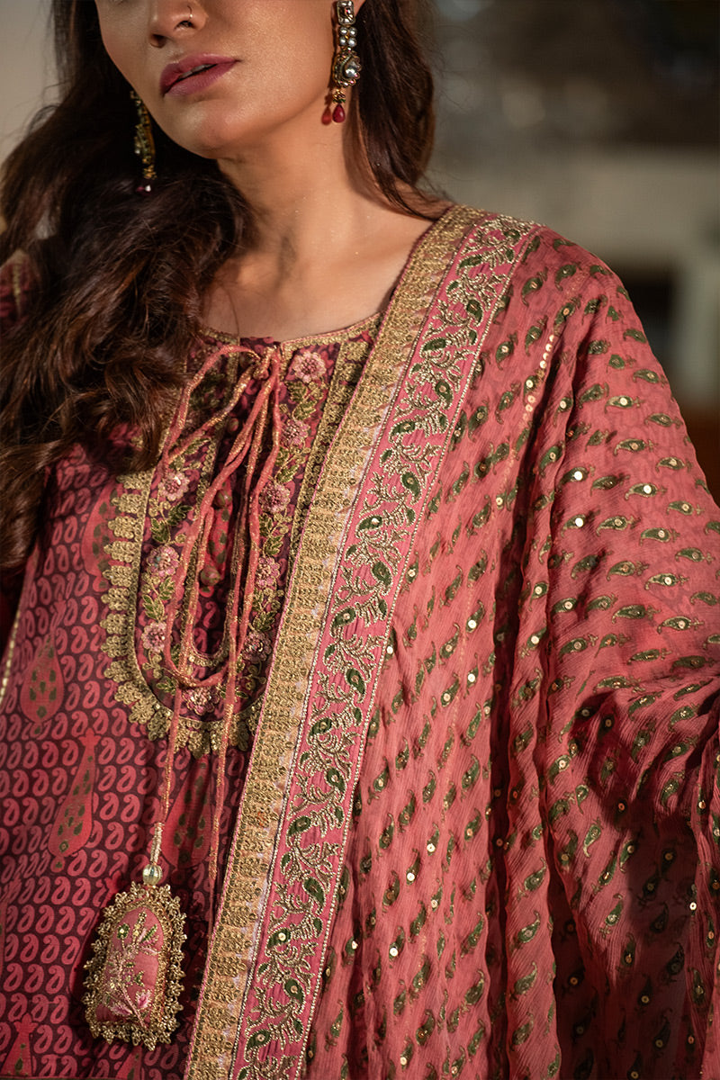 Bahar  | 3 Piece Kurta and Farshi Shalwar Suit