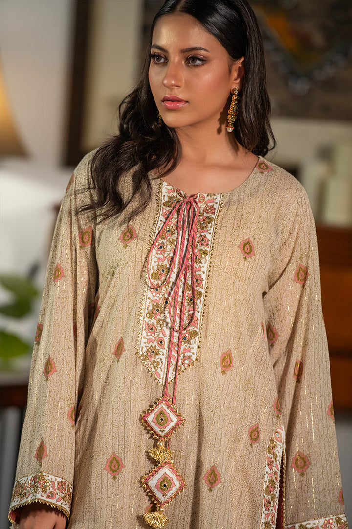 Purnoor | 3 Piece Kurta and Farshi Shalwar Suit