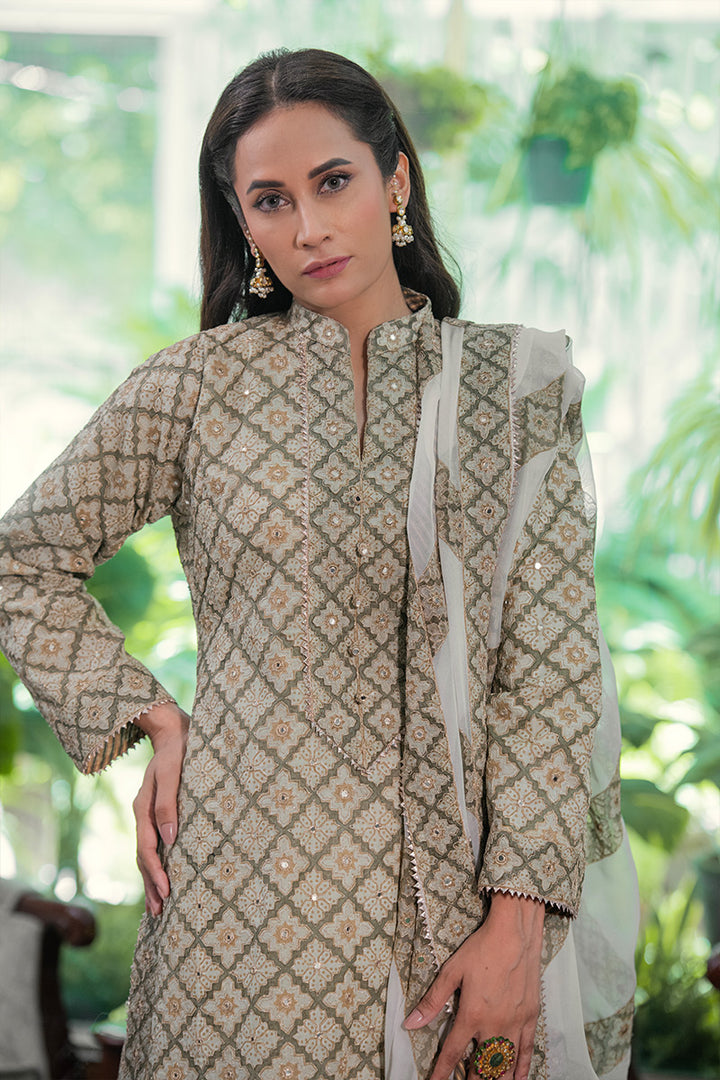 Zaytoon | 3 Piece Kurta Plazzo Suit